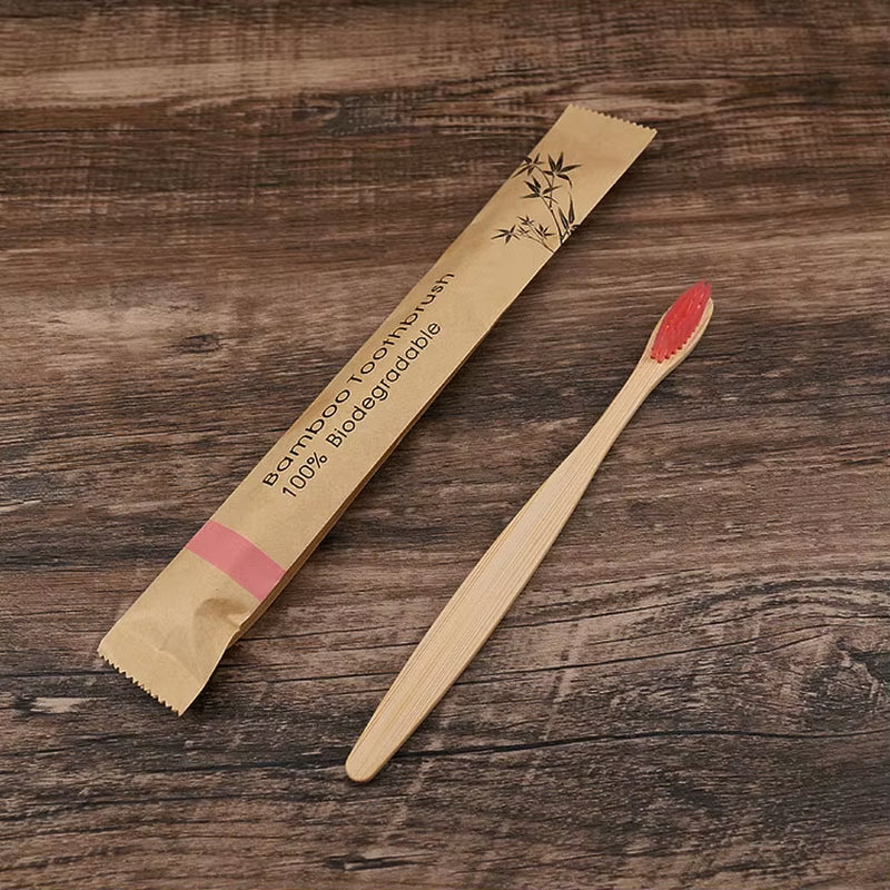 Bamboo Toothbrushes Soft Bristles Toothbrush Eco Friendly Biodegradable Wooden Handle Teeth Whitening Brush