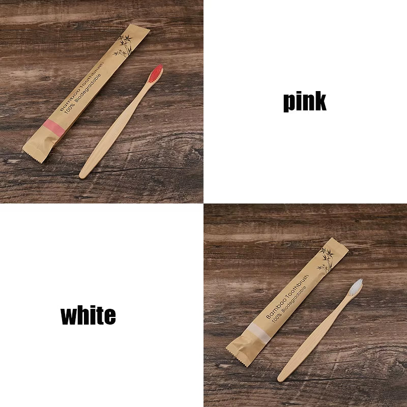 Bamboo Toothbrushes Soft Bristles Toothbrush Eco Friendly Biodegradable Wooden Handle Teeth Whitening Brush