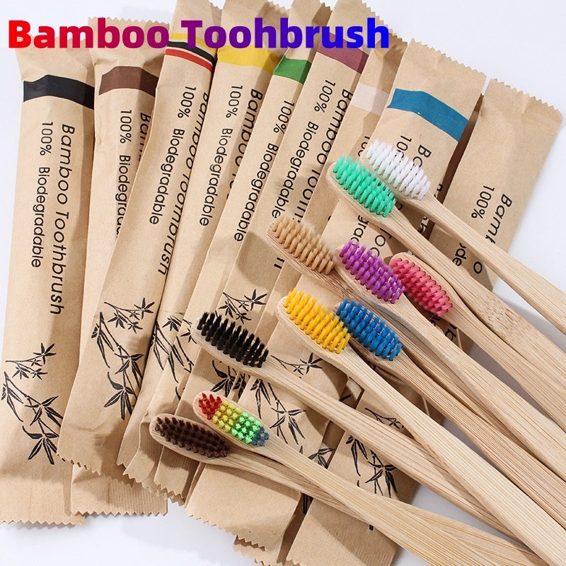 Natural Bamboo Tooth Brush - Charcoal