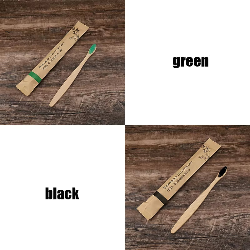 Bamboo Toothbrushes Soft Bristles Toothbrush Eco Friendly Biodegradable Wooden Handle Teeth Whitening Brush