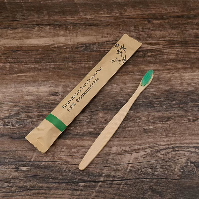 Bamboo Toothbrushes Soft Bristles Toothbrush Eco Friendly Biodegradable Wooden Handle Teeth Whitening Brush